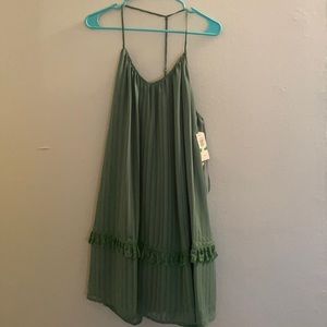 Gianni Bini Sage Green Pleated Dress